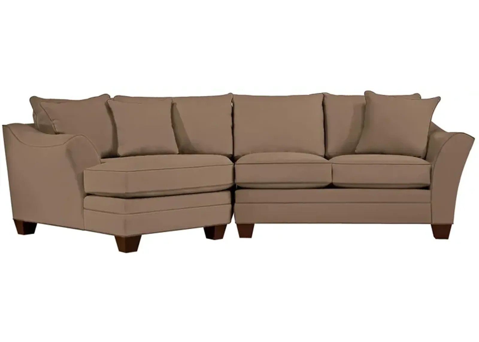 Foresthill 2-pc. Left Hand Cuddler Sectional Sofa in Suede So Soft Khaki by H.M. Richards