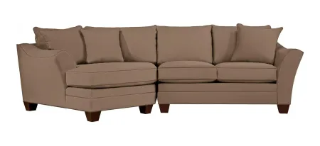 Foresthill 2-pc. Left Hand Cuddler Sectional Sofa in Suede So Soft Khaki by H.M. Richards