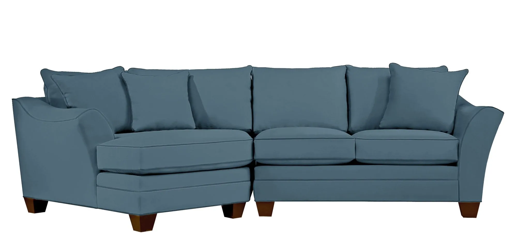 Foresthill 2-pc. Left Hand Cuddler Sectional Sofa in Suede So Soft Indigo by H.M. Richards