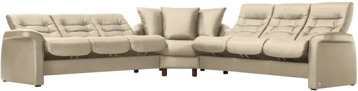 Stressless Sapphire 3-pc. Leather Reclining Sectional Sofa