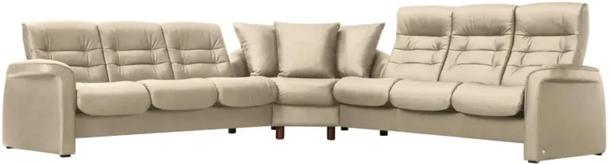 Stressless Sapphire 3-pc. Leather Reclining Sectional Sofa
