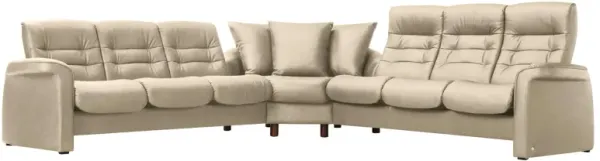 Stressless Sapphire 3-pc. Leather Reclining Sectional Sofa
