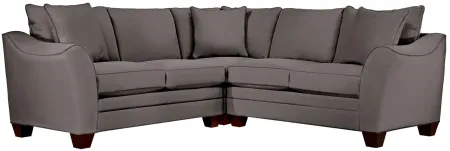 Foresthill 3-pc. Symmetrical Loveseat Sectional Sofa in Suede So Soft Slate by H.M. Richards