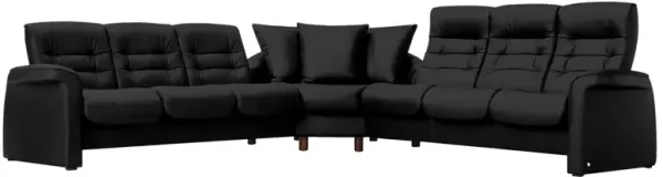 Stressless Sapphire 3-pc. Leather Reclining Sectional Sofa