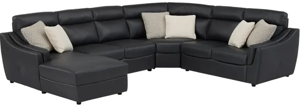 Warner 4-pc. Leather Sectional