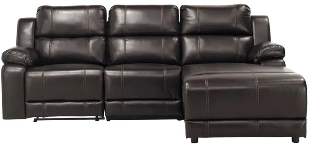 Kerridon 3-pc. Reclining Sectional in Brown by Bellanest