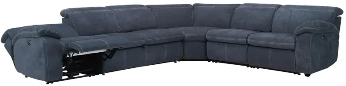 Enbright Microfiber 5-pc. Power-Reclining Sectional w/ Pop-Up Sleeper