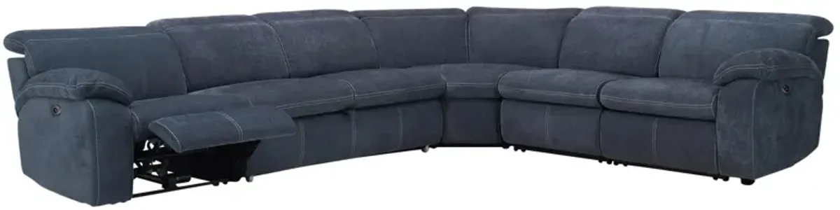 Enbright Microfiber 5-pc. Power-Reclining Sectional w/ Pop-Up Sleeper