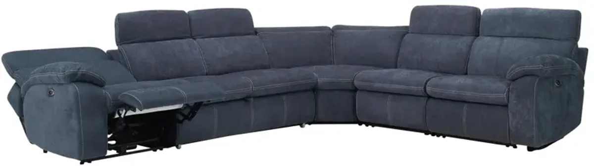 Enbright Microfiber 5-pc. Power-Reclining Sectional w/ Pop-Up Sleeper