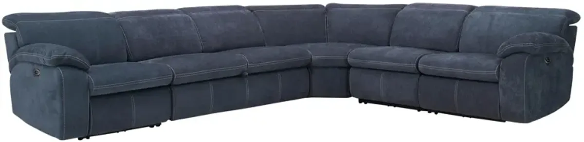 Enbright Microfiber 5-pc. Power-Reclining Sectional w/ Pop-Up Sleeper