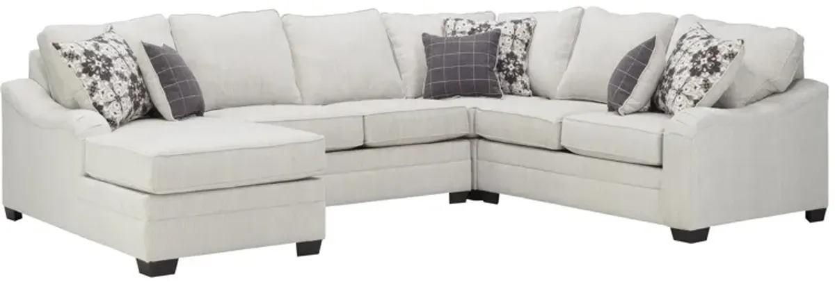 Caid 4-pc. Chenille Sectional Sofa in Beige by Flair