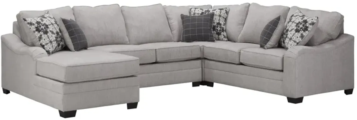Caid 4-pc. Chenille Sectional