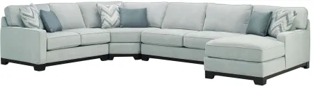 Arlo 4-pc. Sectional Sofa in Suede Dove by Jonathan Louis