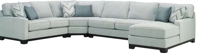 Arlo 4pc. Sectional Sofa in Suede Dove by Jonathan Louis