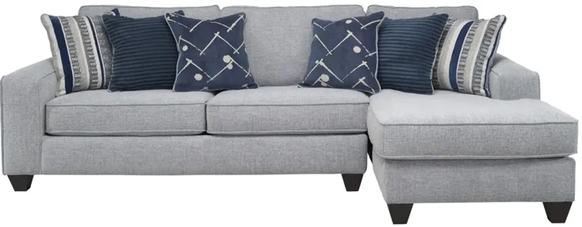 Alston 2-pc. Sofa Chaise in Persia Indigo by Albany Furniture