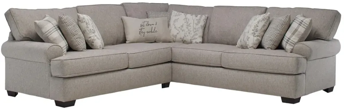 Suzanne 2-pc. Sectional in Celadon Raffia by Corinthian