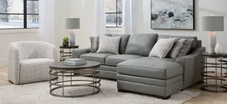Dorian 2-pc. Sectional in Oasis Light Gray by Bellanest