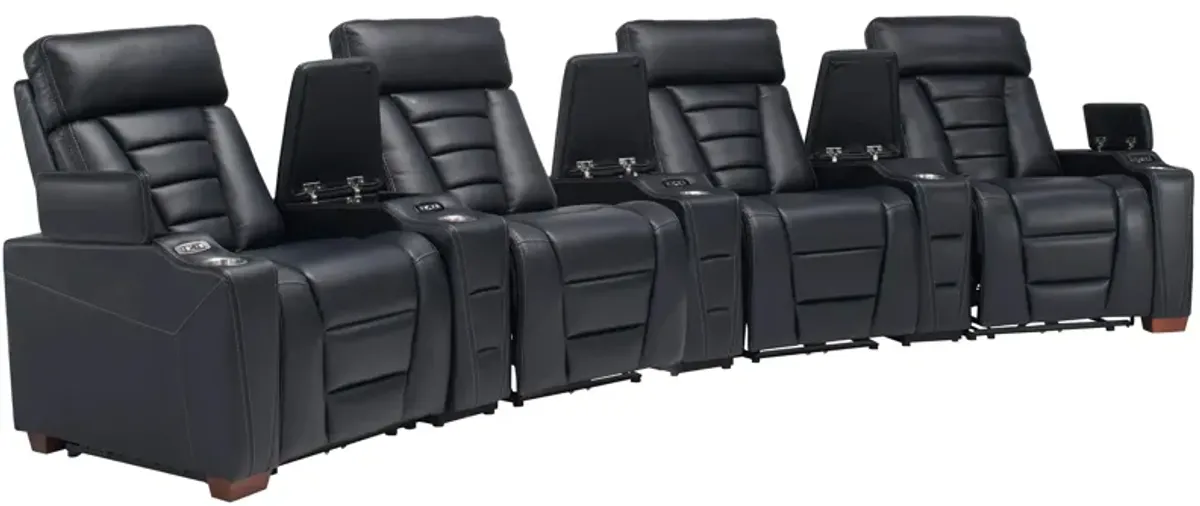 Edison 4-pc. Curved Power Home Theater Sectional