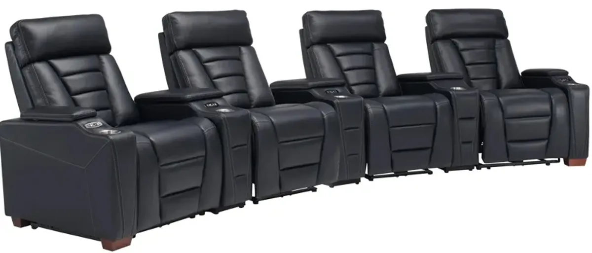 Edison 4-pc. Curved Power Home Theater Sectional