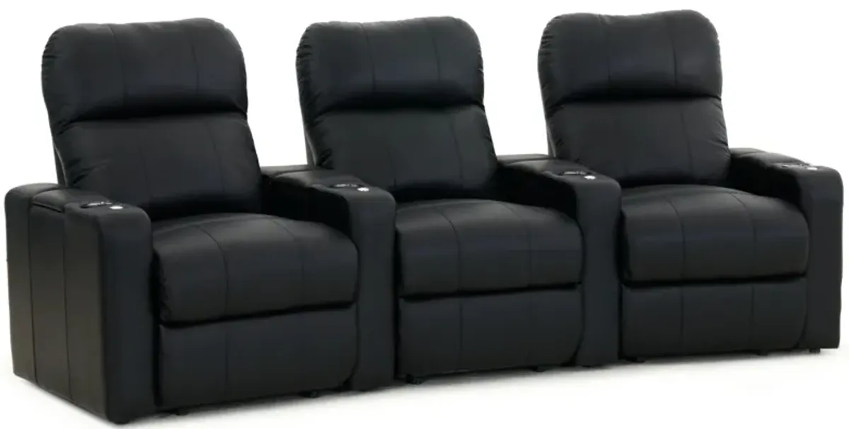 Marquee 3-pc Power Reclining Sectional in Black by Bellanest