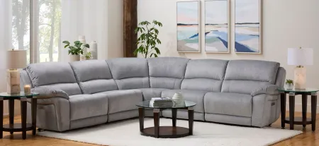 Marley 5-pc. Power Sectional in Gray by Bellanest