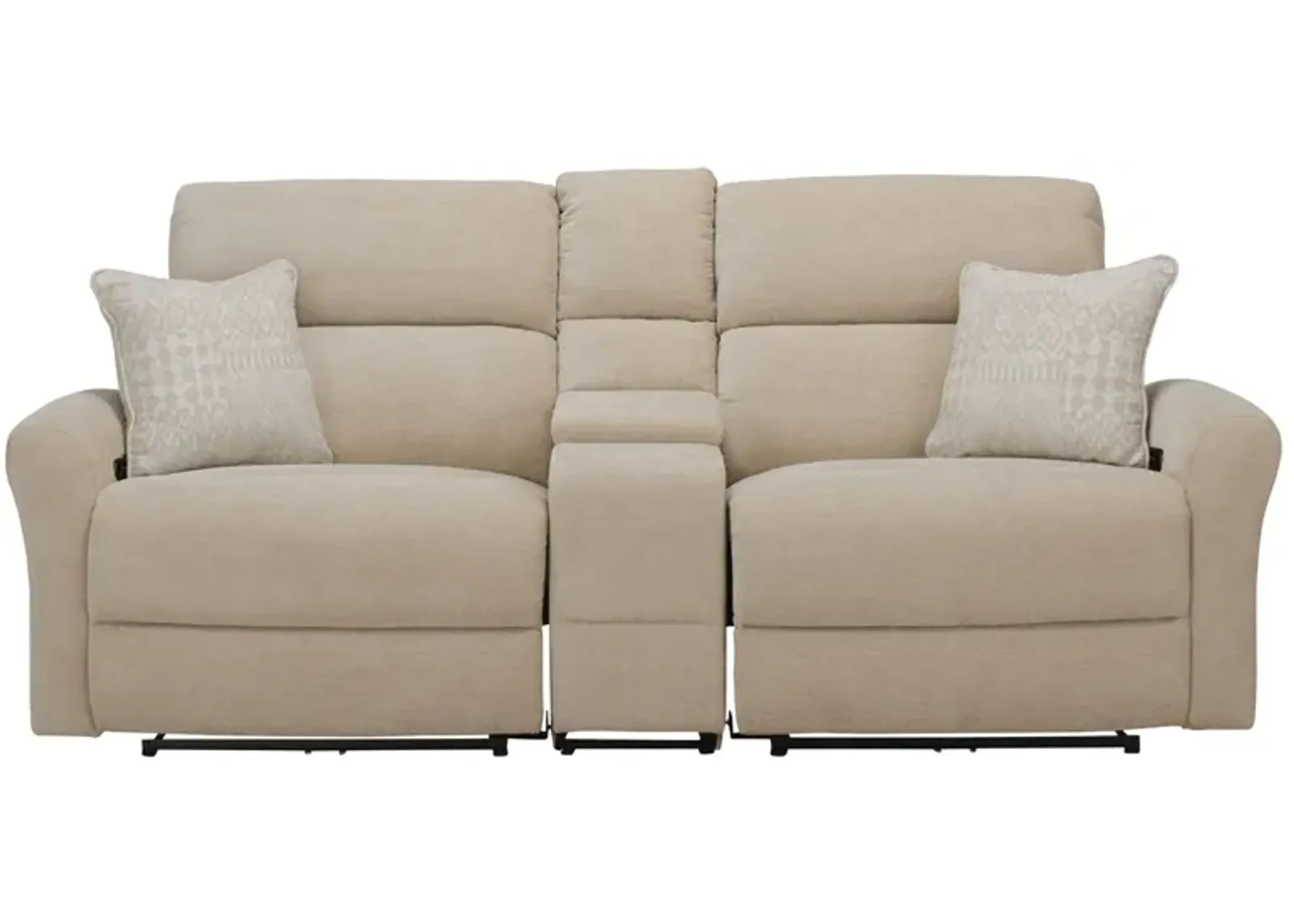 Fletcher 3-pc. Power Console Loveseat w/ Power Headrests in Shambala Porcelain by Bellanest