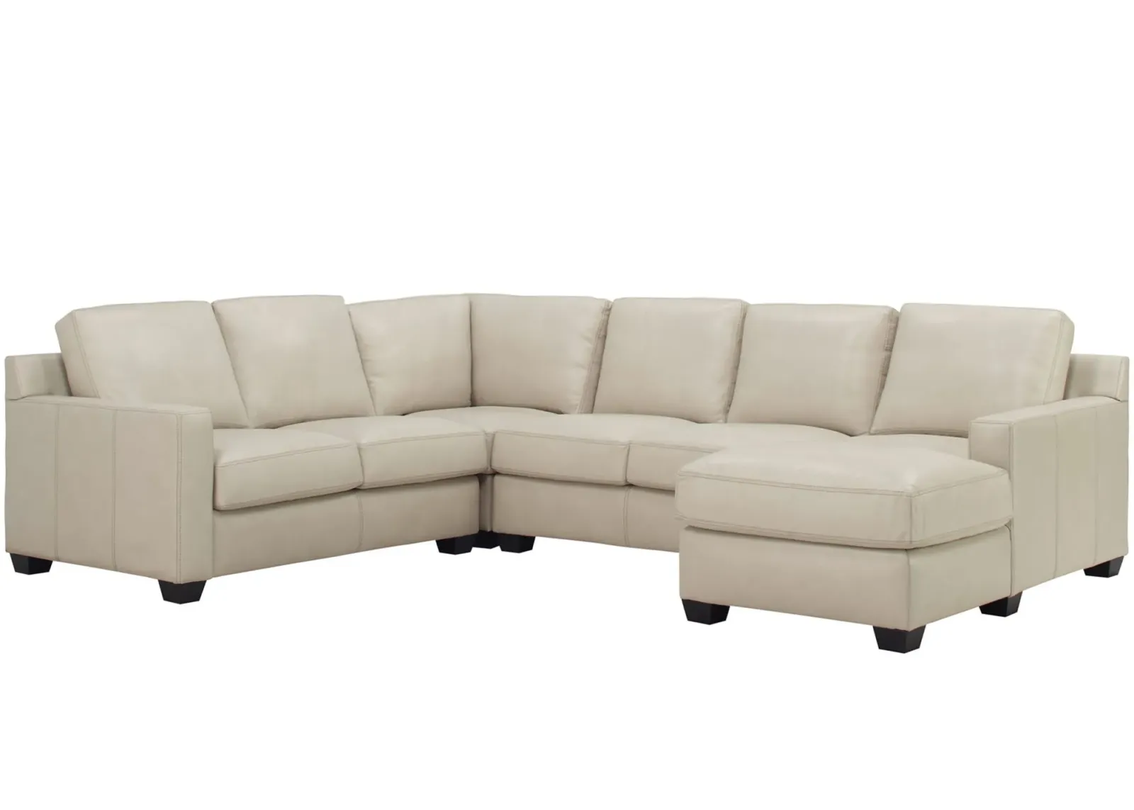 Anaheim Leather 4-pc. Sectional in White by Bellanest