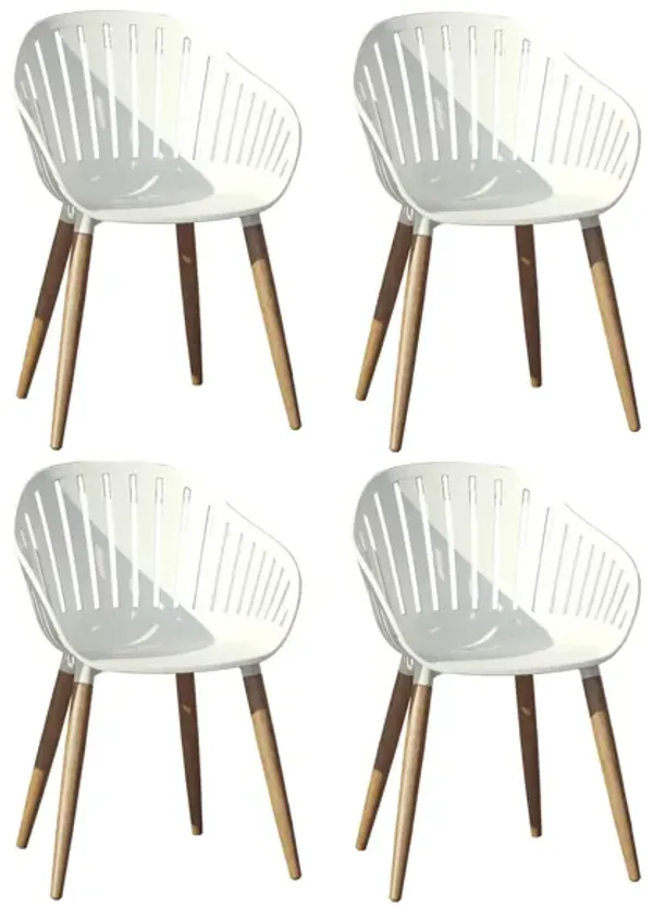 Amazonia Outdoor Eucalyptus Dining Chair - Set of 4