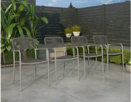 Amazonia Outdoor 4-pc. Chairs in Driftwood Gray by International Home Miami