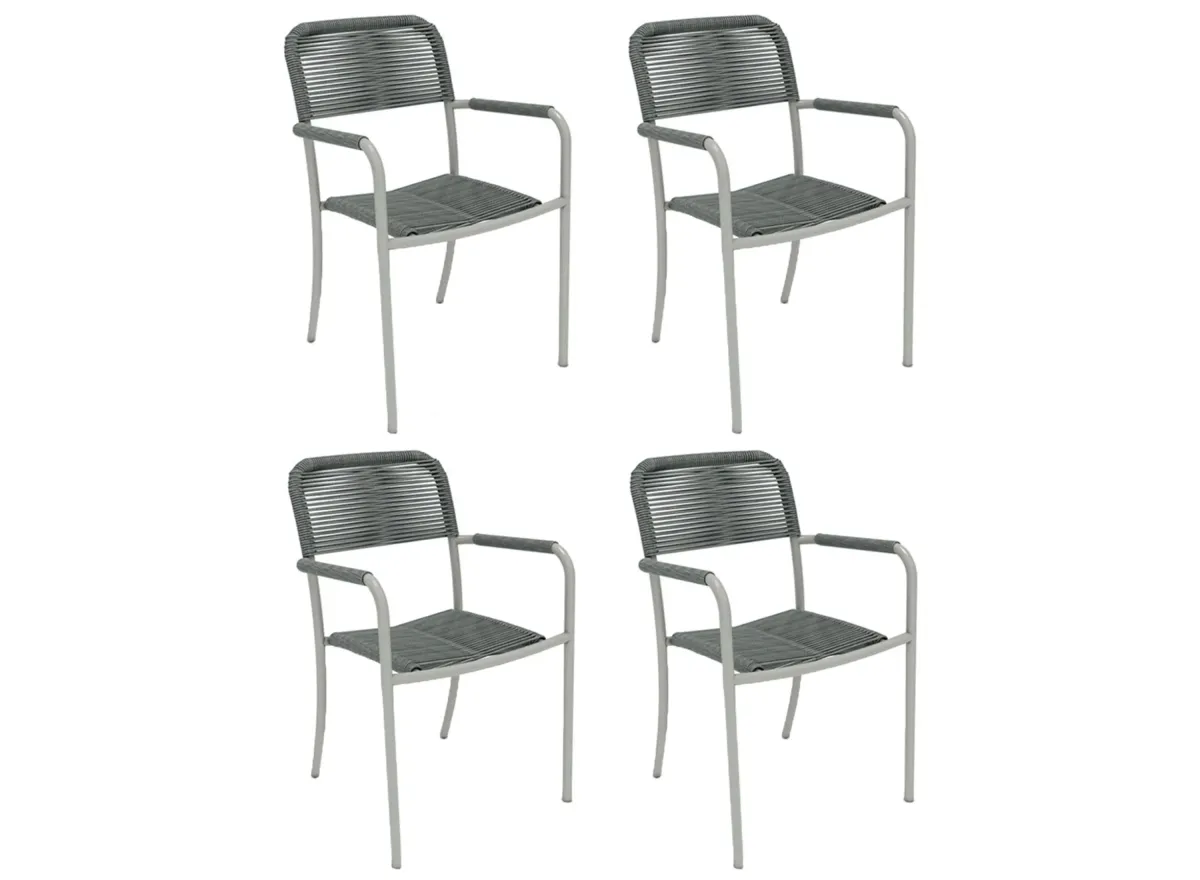 Amazonia Outdoor 4-pc. Chairs in Driftwood Gray by International Home Miami