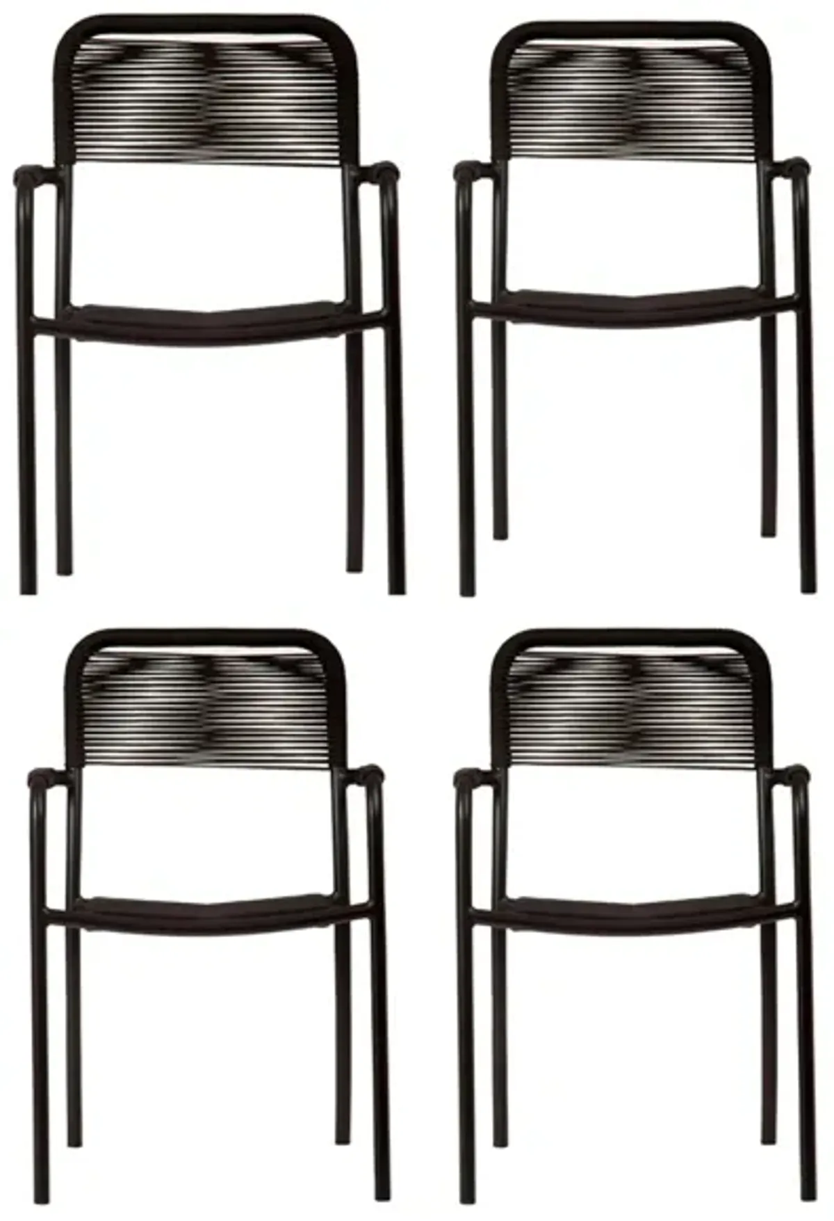 Amazonia Outdoor 4-pc. Chairs in Ash Gray by International Home Miami