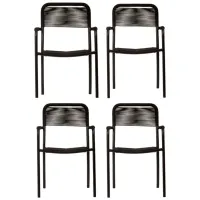 Amazonia Outdoor 4-pc. Chairs in Ash Gray by International Home Miami