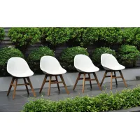 Amazonia Outdoor 4-pc. Eucalyptus Chairs in Natural by International Home Miami