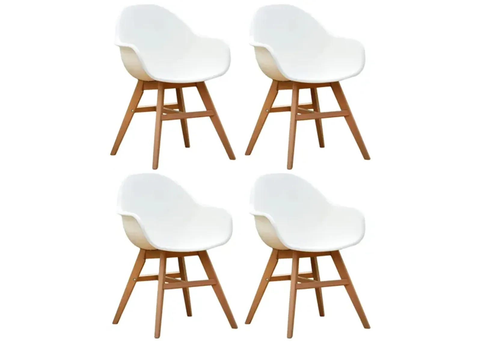 Amazonia Outdoor 4-pc. Eucalyptus Chairs in Brown by International Home Miami