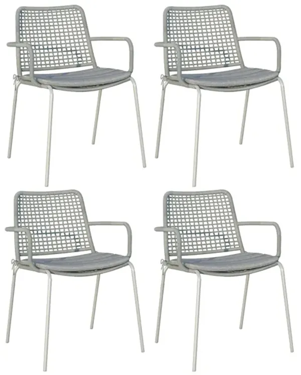 Amazonia Outdoor 4-pc. Rope Steel Chairs