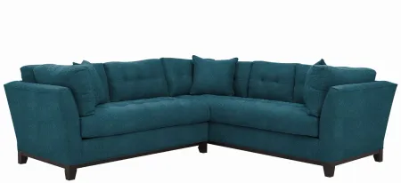 Cityscape 2-pc. Sectional in Suede So Soft Lagoon by H.M. Richards