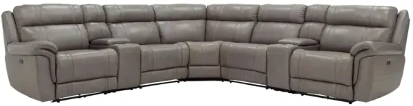 Ridgewood 7-pc. Leather Power-Reclining Sectional Sofa