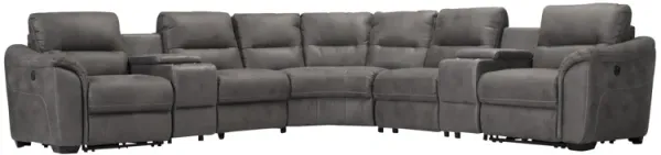 Rockland Microfiber 7-pc. Power Sectional