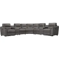 Rockland Microfiber 7-pc. Power Sectional in Gray by Bellanest