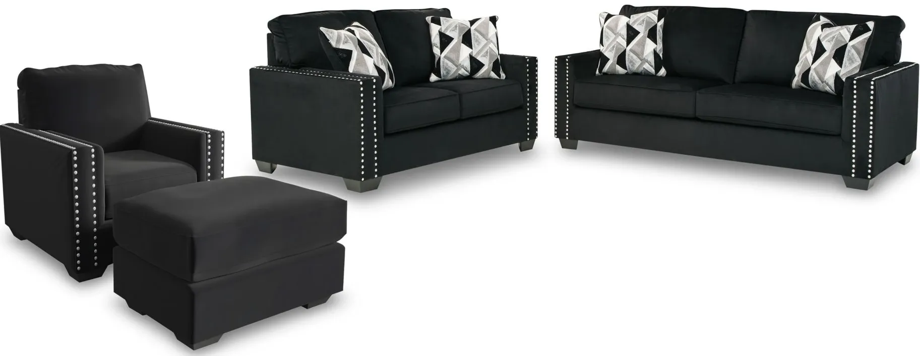 Gleston 4-pc Set in Onyx by Ashley Furniture