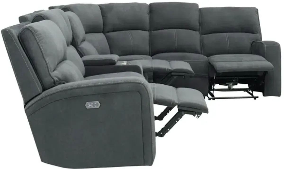 Ian 7-pc. Power Sectional w/ Power Headrest & Lumbar