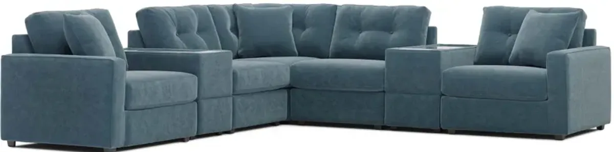 ModularOne 7-pc. Sectional in Teal by H.M. Richards