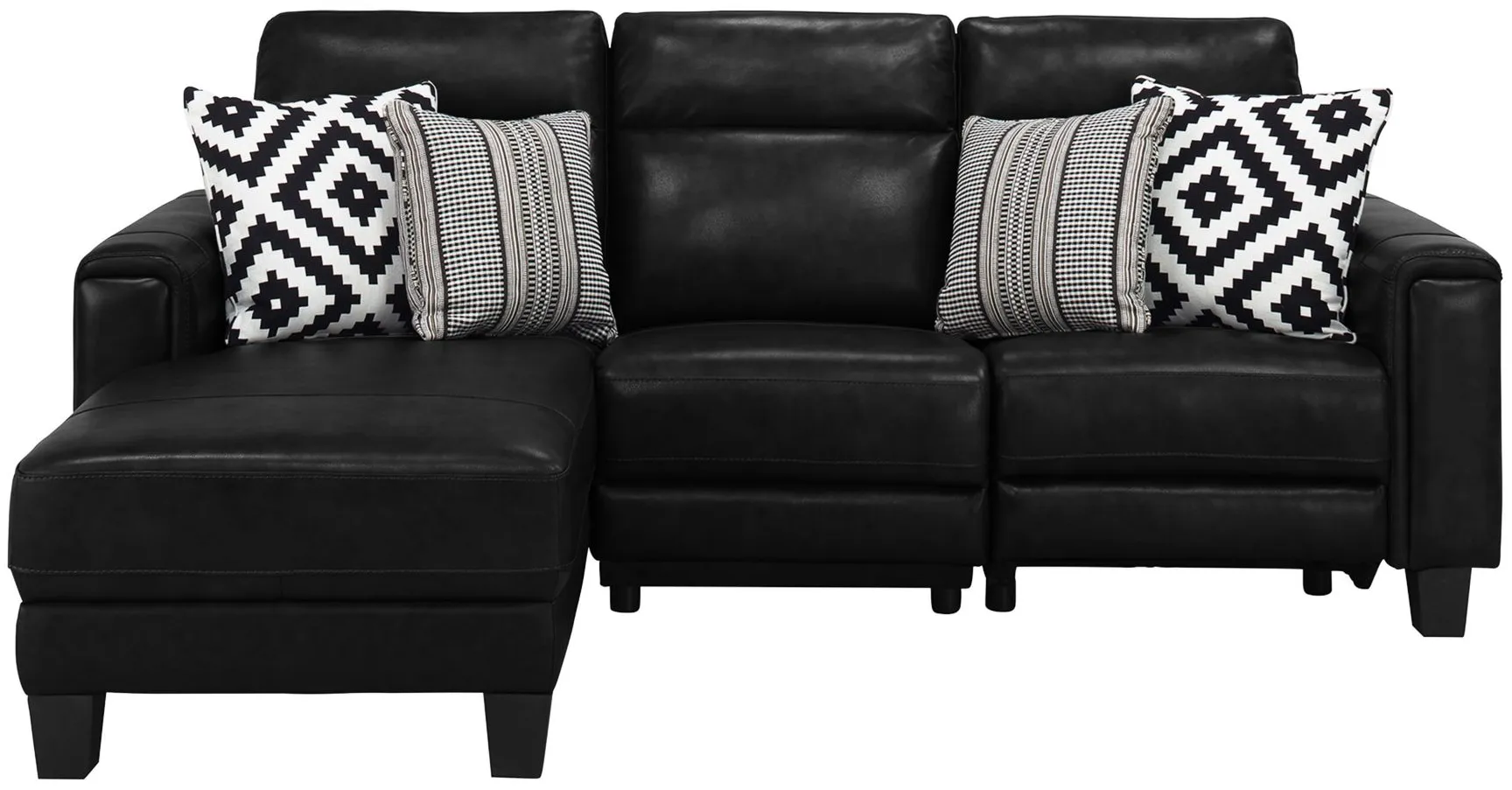 Ace 3-pc. Power Sectional in Black by Bellanest