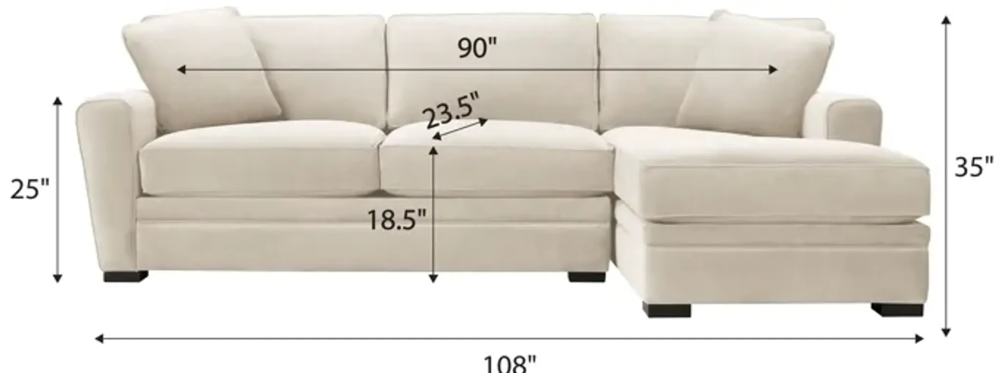 Artemis Ii 2 Pc Right Hand Facing Sectional Sofa Raymour And Flanigan ...