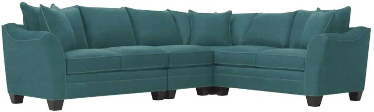 Foresthill 4-pc. Loveseat Sectional Sofa in Santa Rosa Turquoise by H.M. Richards