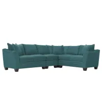Foresthill 4-pc. Loveseat Sectional Sofa in Santa Rosa Turquoise by H.M. Richards
