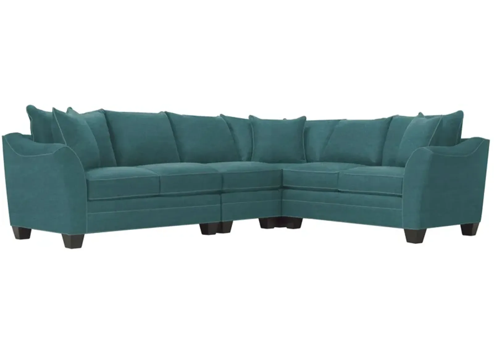 Foresthill 4-pc. Loveseat Sectional Sofa in Santa Rosa Turquoise by H.M. Richards