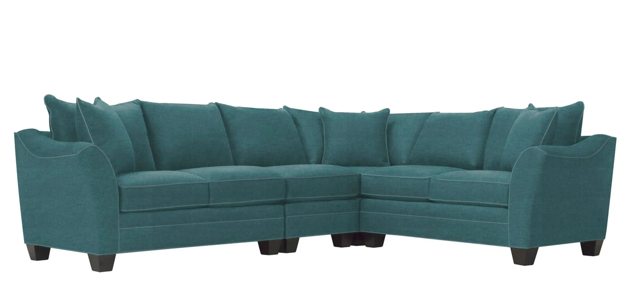 Foresthill 4-pc. Loveseat Sectional Sofa in Santa Rosa Turquoise by H.M. Richards