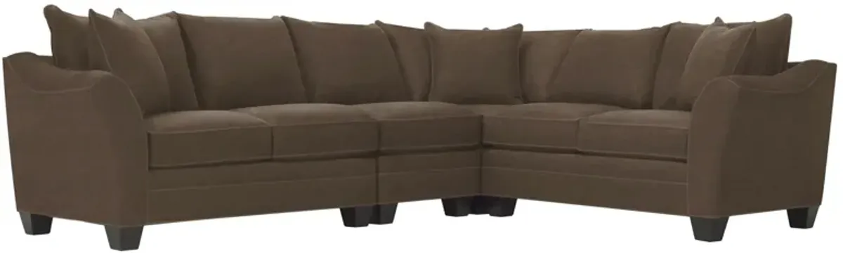 Foresthill 4-pc. Loveseat Sectional Sofa in Santa Rosa Taupe by H.M. Richards