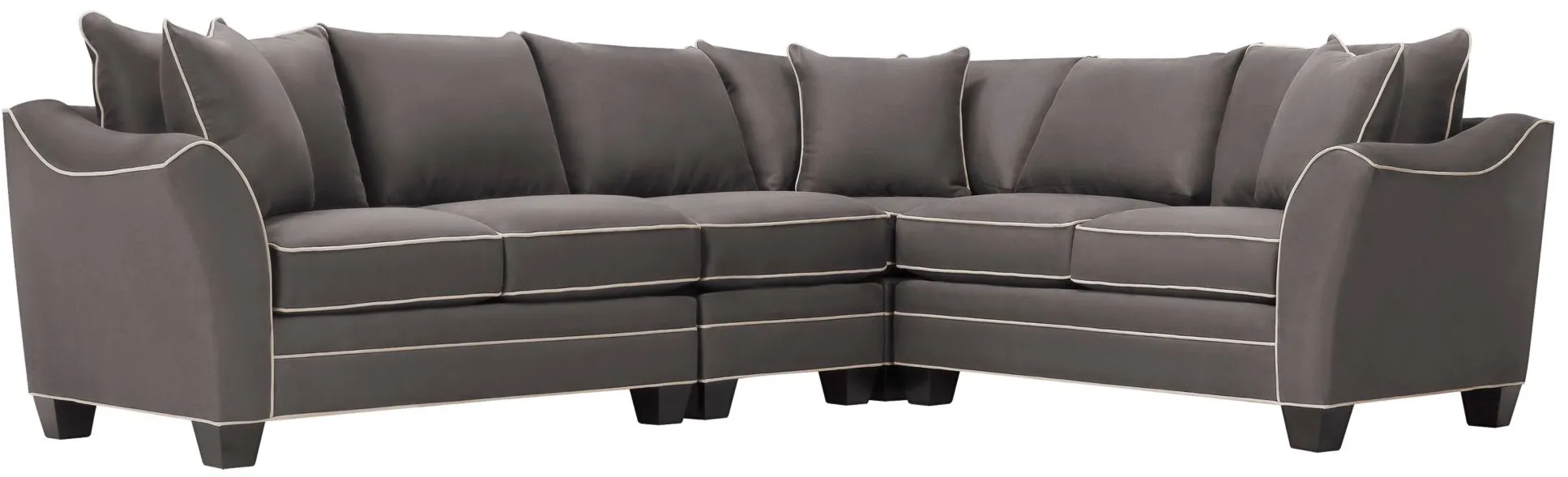 Foresthill 4-pc. Loveseat Sectional Sofa in Suede So Soft Slate by H.M. Richards
